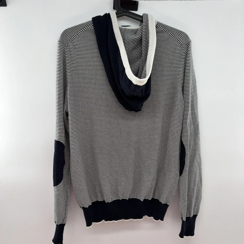 Marina Yaughting Maglia Tricot Cardigan Zip-up Hoody Striped Ladies Nautical